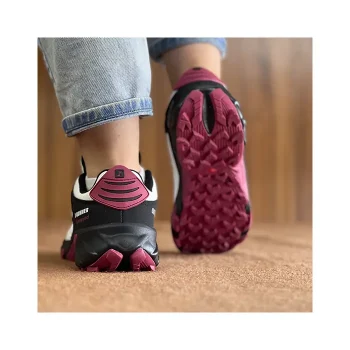 کفش اسپرت زنانه برند آی رانر مدل S2132 F5 رنگ سفید زیره کنتا گریپ ضد لفزش و سایش با ضربه پذیری بالا