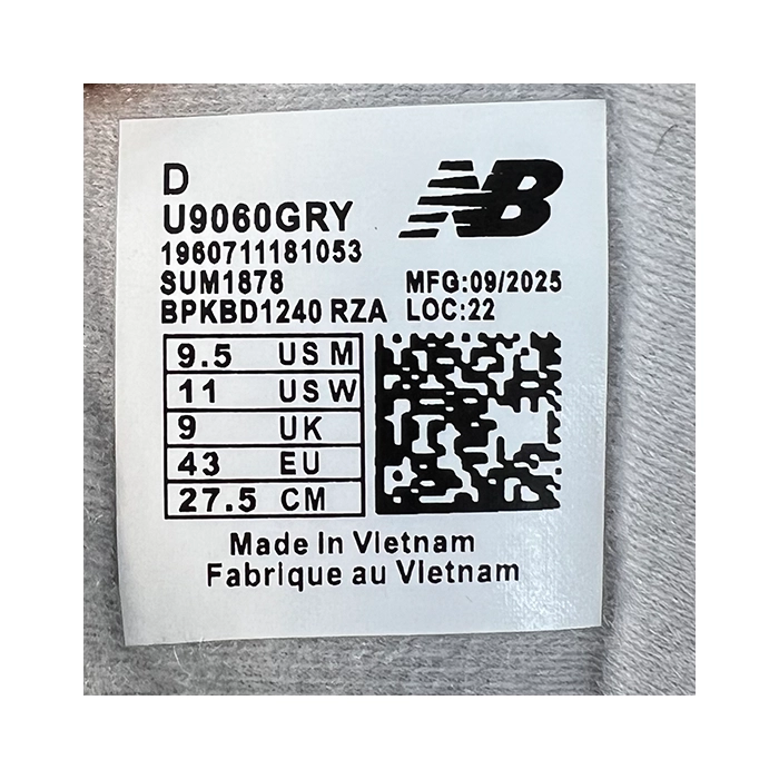 لیبل کفش نیوبالانس 9060 (U9060GRY ) رنگ قهوه ای